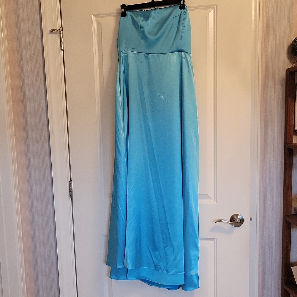 ANTONIO MELANI Strapless Aqua Dress